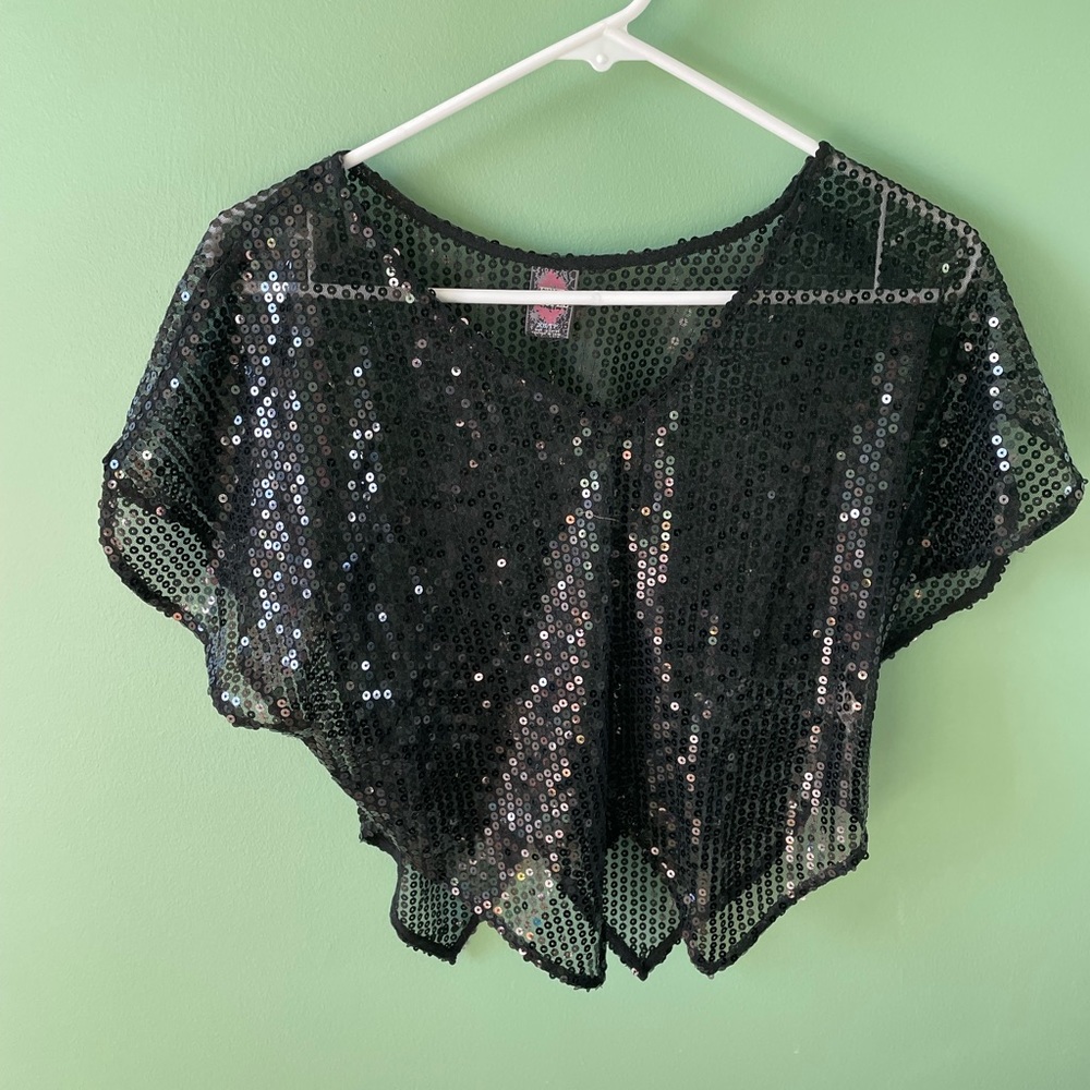 Free people sequin crop top
